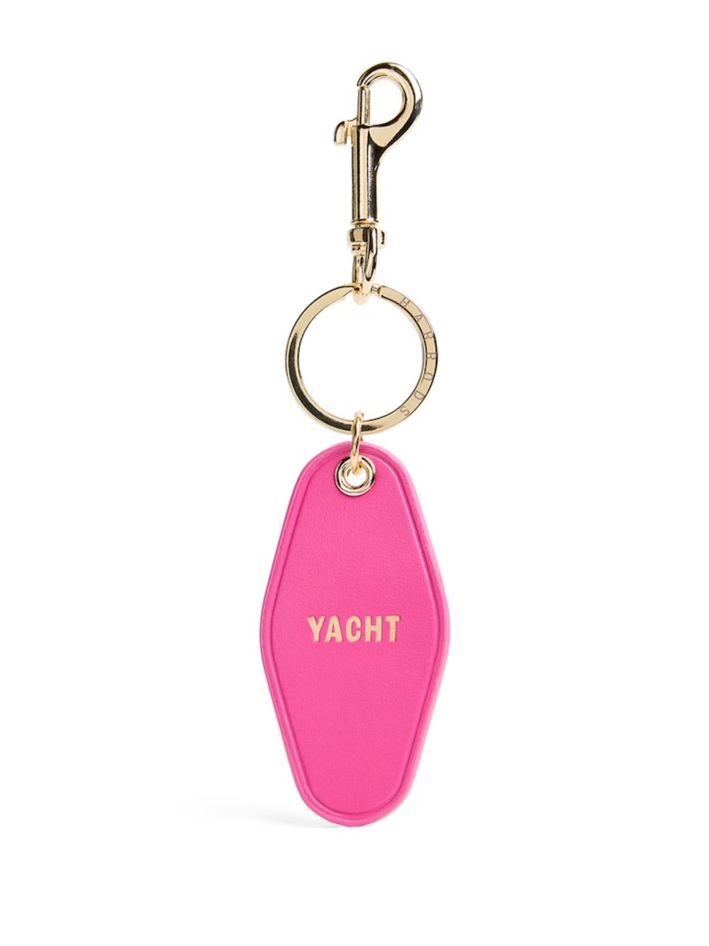 LEATHER HARRODS KEYCHAIN